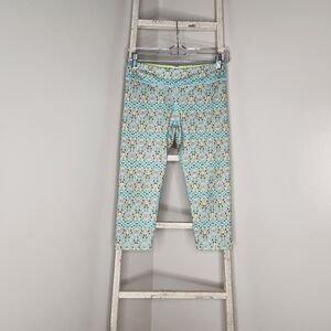 Ivivva girls size 14 colorful rhythmic crop leggings